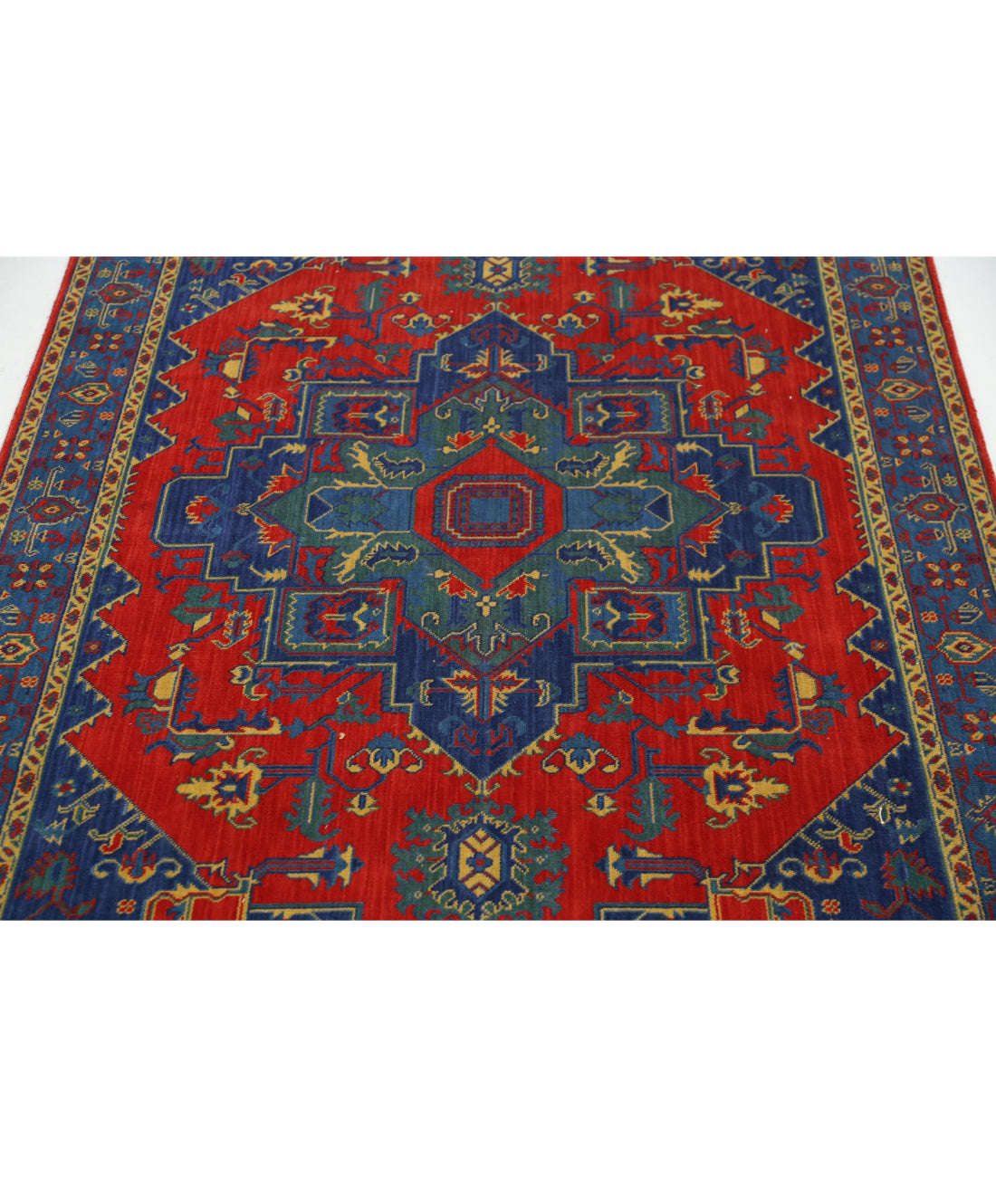 Gulshan 3'10'' X 6'0'' Power-Loomed Wool Rug 3'10'' x 6'0'' (115 X 180) / Blue / Red