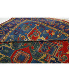 Gulshan 3'1'' X 6'1'' Power-Loomed Wool-Bamboo Silk Rug 3'1'' x 6'1'' (93 X 183) / Red / Blue