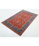 Gulshan 3'10'' X 6'0'' Power-Loomed Wool-Bamboo Silk Rug 3'10'' x 6'0'' (115 X 180) / Red / Blue