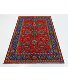 Gulshan 3'10'' X 6'0'' Power-Loomed Wool-Bamboo Silk Rug 3'10'' x 6'0'' (115 X 180) / Red / Blue