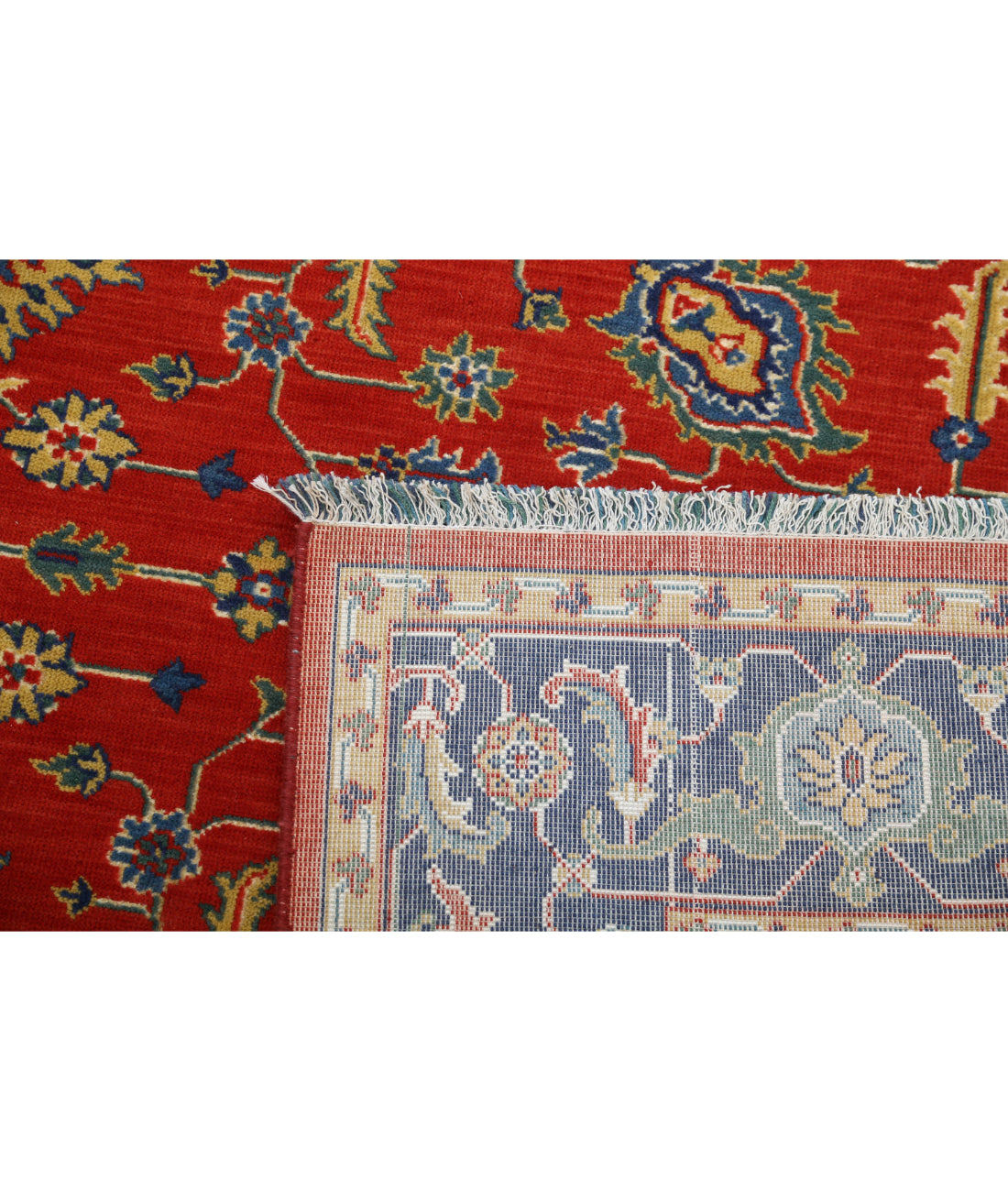 Gulshan 3'10'' X 6'0'' Power-Loomed Wool-Bamboo Silk Rug 3'10'' x 6'0'' (115 X 180) / Red / Blue
