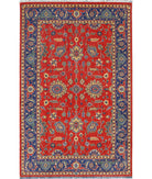 Gulshan 3'10'' X 6'0'' Power-Loomed Wool-Bamboo Silk Rug 3'10'' x 6'0'' (115 X 180) / Red / Blue