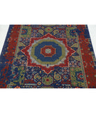 Gulshan 4'0'' X 5'9'' Power-Loomed Wool-Bamboo Silk Rug 4'0'' x 5'9'' (120 X 173) / Blue / Blue