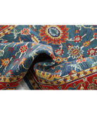 Gulshan 3'11'' X 5'10'' Power-Loomed Wool-Bamboo Silk Rug 3'11'' x 5'10'' (118 X 175) / Blue / Red