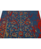 Gulshan 4'0'' X 5'9'' Power-Loomed Wool-Bamboo Silk Rug 4'0'' x 5'9'' (120 X 173) / Blue / Red