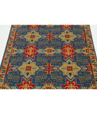 Gulshan 4'0'' X 5'9'' Power-Loomed Wool-Bamboo Silk Rug 4'0'' x 5'9'' (120 X 173) / Blue / Gold