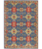 Gulshan 4'0'' X 5'9'' Power-Loomed Wool-Bamboo Silk Rug 4'0'' x 5'9'' (120 X 173) / Blue / Gold