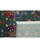 Gulshan 4'0'' X 5'10'' Power-Loomed Wool-Bamboo Silk Rug 4'0'' x 5'10'' (120 X 175) / Green / Blue
