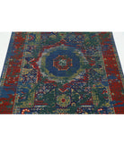 Gulshan 3'11'' X 5'9'' Power-Loomed Wool-Bamboo Silk Rug 3'11'' x 5'9'' (118 X 173) / Green / Red