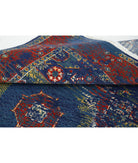 Gulshan 3'11'' X 5'9'' Power-Loomed Wool-Bamboo Silk Rug 3'11'' x 5'9'' (118 X 173) / Blue / Red