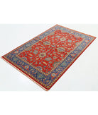 Gulshan 3'10'' X 6'0'' Power-Loomed Wool-Bamboo Silk Rug 3'10'' x 6'0'' (115 X 180) / Red / Blue