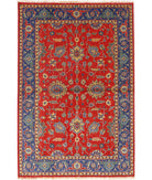 Gulshan 3'10'' X 6'0'' Power-Loomed Wool-Bamboo Silk Rug 3'10'' x 6'0'' (115 X 180) / Red / Blue
