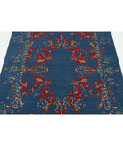 Gulshan 4'0'' X 5'9'' Power-Loomed Wool-Bamboo Silk Rug 4'0'' x 5'9'' (120 X 173) / Blue / Red