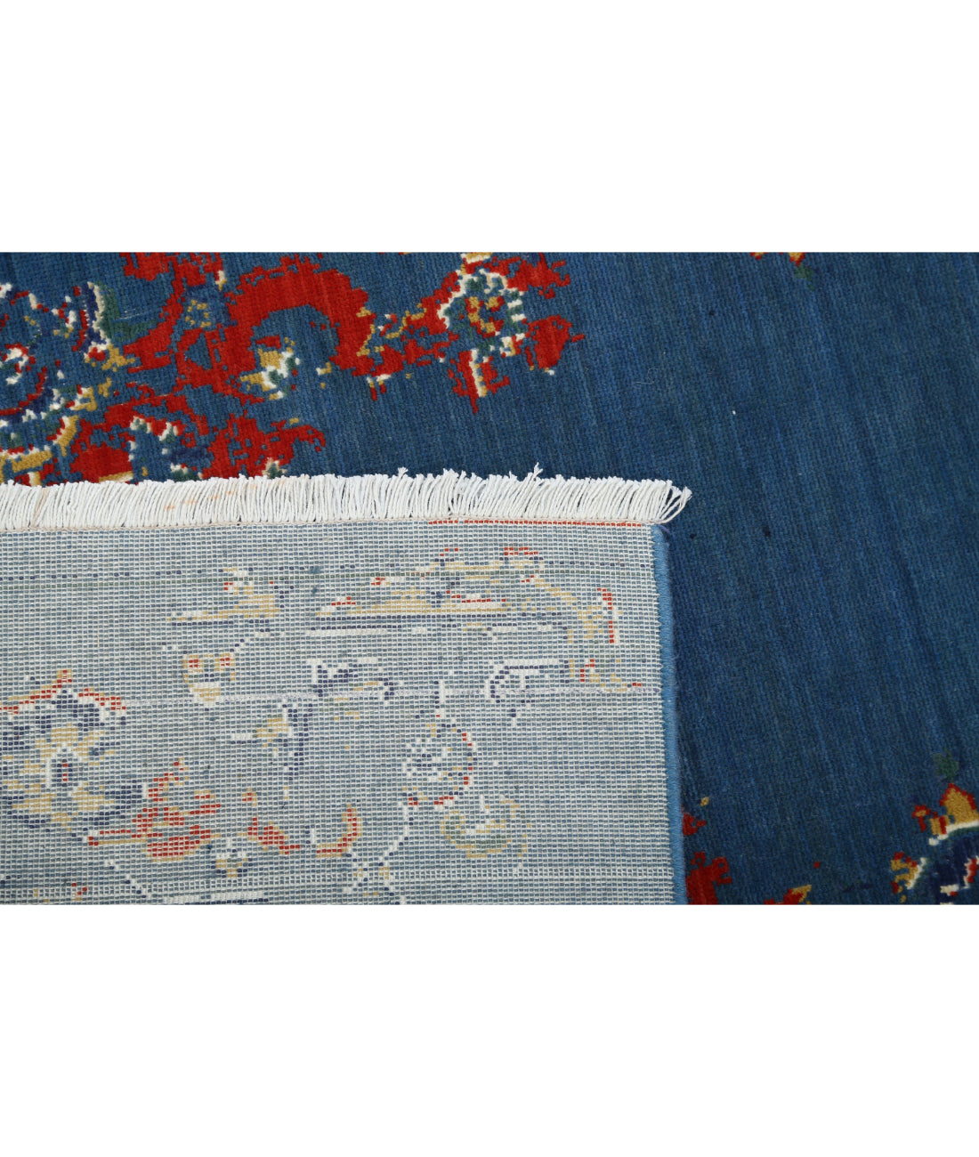 Gulshan 4'0'' X 5'9'' Power-Loomed Wool-Bamboo Silk Rug 4'0'' x 5'9'' (120 X 173) / Blue / Red