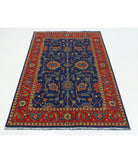 Gulshan 3'10'' X 6'1'' Power-Loomed Wool-Bamboo Silk Rug 3'10'' x 6'1'' (115 X 183) / Blue / Red