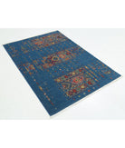 Gulshan 4'0'' X 5'9'' Power-Loomed Wool-Bamboo Silk Rug 4'0'' x 5'9'' (120 X 173) / Blue / Red
