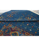 Gulshan 4'0'' X 5'9'' Power-Loomed Wool-Bamboo Silk Rug 4'0'' x 5'9'' (120 X 173) / Blue / Red