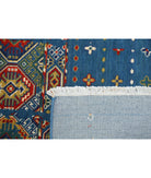 Gulshan 4'0'' X 5'9'' Power-Loomed Wool-Bamboo Silk Rug 4'0'' x 5'9'' (120 X 173) / Blue / Red