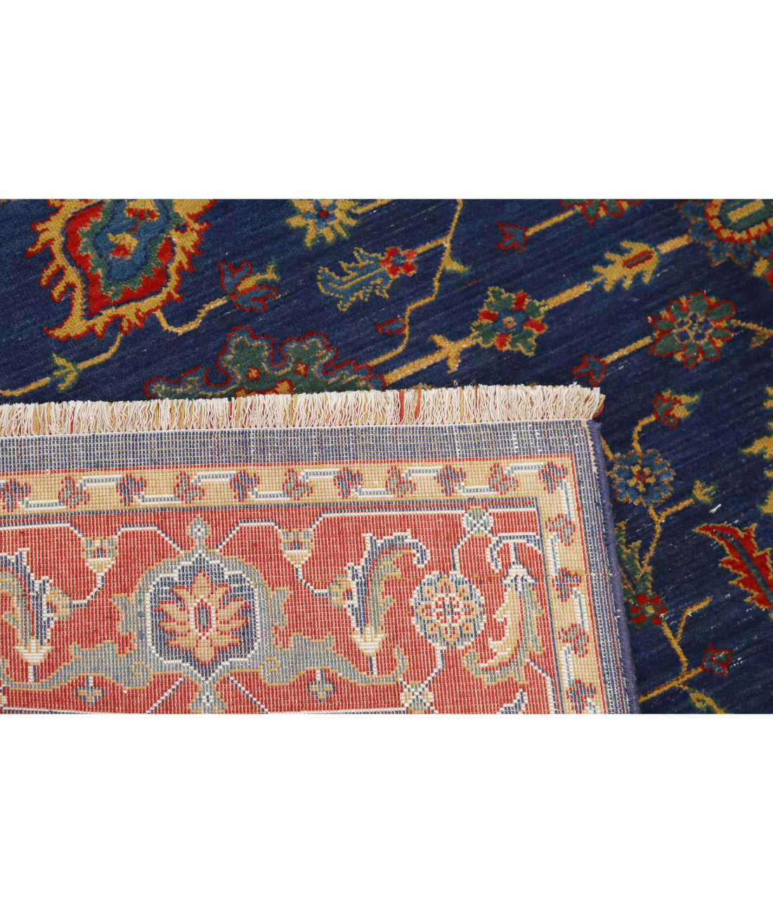 Gulshan 3'10'' X 6'1'' Power-Loomed Wool-Bamboo Silk Rug 3'10'' x 6'1'' (115 X 183) / Blue / Red