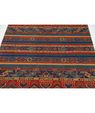 Gulshan 4'0'' X 5'10'' Power-Loomed Wool-Bamboo Silk Rug 4'0'' x 5'10'' (120 X 175) / Red / Blue