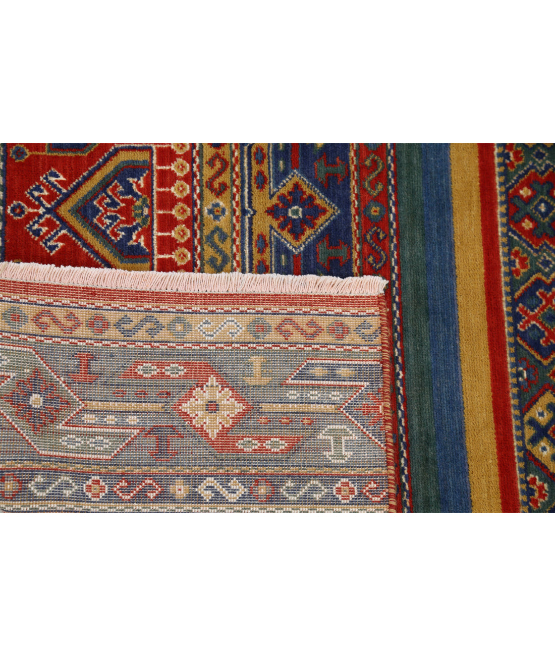 Gulshan 4'0'' X 5'10'' Power-Loomed Wool-Bamboo Silk Rug 4'0'' x 5'10'' (120 X 175) / Red / Blue