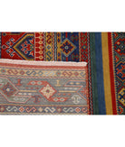 Gulshan 4'0'' X 5'10'' Power-Loomed Wool-Bamboo Silk Rug 4'0'' x 5'10'' (120 X 175) / Red / Blue