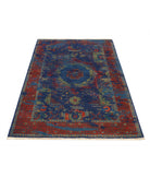 Gulshan 3'11'' X 5'10'' Power-Loomed Wool-Bamboo Silk Rug 3'11'' x 5'10'' (118 X 175) / Green / Red