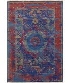 Gulshan 3'11'' X 5'10'' Power-Loomed Wool-Bamboo Silk Rug 3'11'' x 5'10'' (118 X 175) / Green / Red