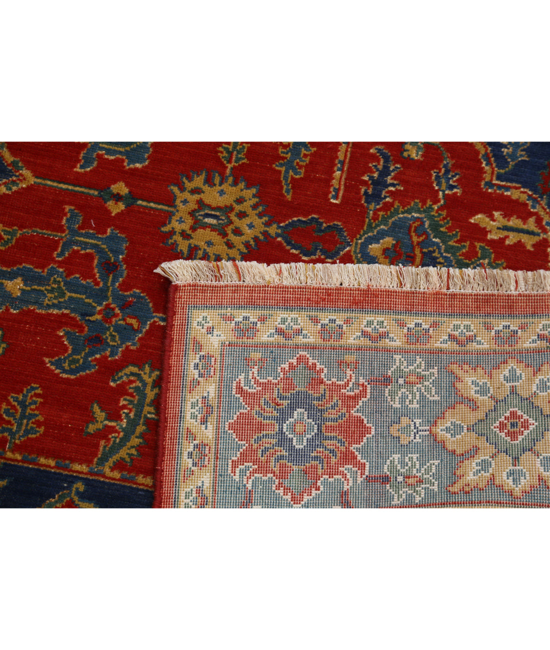 Gulshan 3'10'' X 6'0'' Power-Loomed Wool-Bamboo Silk Rug 3'10'' x 6'0'' (115 X 180) / Red / Blue