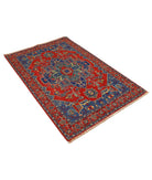 Gulshan 3'1'' X 6'0'' Power-Loomed Wool-Bamboo Silk Rug 3'1'' x 6'0'' (93 X 180) / Red / Blue