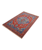 Gulshan 3'1'' X 6'0'' Power-Loomed Wool-Bamboo Silk Rug 3'1'' x 6'0'' (93 X 180) / Red / Blue
