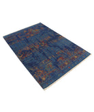 Gulshan 4'0'' X 5'10'' Power-Loomed Wool-Bamboo Silk Rug 4'0'' x 5'10'' (120 X 175) / Blue / Red
