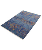 Gulshan 4'0'' X 5'10'' Power-Loomed Wool-Bamboo Silk Rug 4'0'' x 5'10'' (120 X 175) / Blue / Red