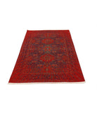 Gulshan 4'0'' X 5'9'' Power-Loomed Wool-Bamboo Silk Rug 4'0'' x 5'9'' (120 X 173) / Red / Blue