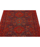 Gulshan 4'0'' X 5'9'' Power-Loomed Wool-Bamboo Silk Rug 4'0'' x 5'9'' (120 X 173) / Red / Blue
