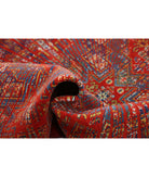 Gulshan 4'0'' X 5'9'' Power-Loomed Wool-Bamboo Silk Rug 4'0'' x 5'9'' (120 X 173) / Red / Blue