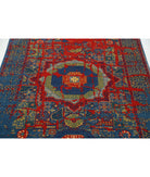 Gulshan 3'11'' X 5'10'' Power-Loomed Wool-Bamboo Silk Rug 3'11'' x 5'10'' (118 X 175) / Blue / Red