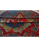 Gulshan 3'11'' X 5'10'' Power-Loomed Wool-Bamboo Silk Rug 3'11'' x 5'10'' (118 X 175) / Blue / Red