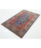 Gulshan 3'10'' X 6'0'' Power-Loomed Wool-Bamboo Silk Rug 3'10'' x 6'0'' (115 X 180) / Red / Blue