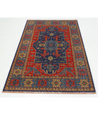Gulshan 3'10'' X 6'0'' Power-Loomed Wool-Bamboo Silk Rug 3'10'' x 6'0'' (115 X 180) / Red / Blue