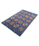 Gulshan 3'10'' X 6'0'' Power-Loomed Wool-Bamboo Silk Rug 3'10'' x 6'0'' (115 X 180) / Blue / Red
