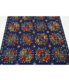 Gulshan 3'10'' X 6'0'' Power-Loomed Wool-Bamboo Silk Rug 3'10'' x 6'0'' (115 X 180) / Blue / Red