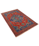 Gulshan 3'10'' X 6'0'' Power-Loomed Wool-Bamboo Silk Rug 3'10'' x 6'0'' (115 X 180) / Red / Blue