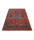 Gulshan 3'10'' X 6'0'' Power-Loomed Wool-Bamboo Silk Rug 3'10'' x 6'0'' (115 X 180) / Red / Blue