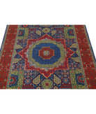 Gulshan 3'10'' X 6'0'' Power-Loomed Wool-Bamboo Silk Rug 3'10'' x 6'0'' (115 X 180) / Blue / Red