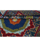 Gulshan 3'10'' X 6'0'' Power-Loomed Wool-Bamboo Silk Rug 3'10'' x 6'0'' (115 X 180) / Blue / Red