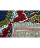 Gulshan 3'10'' X 6'0'' Power-Loomed Wool-Bamboo Silk Rug 3'10'' x 6'0'' (115 X 180) / Blue / Red