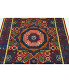 Gulshan 4'0'' X 5'10'' Power-Loomed Wool-Bamboo Silk Rug 4'0'' x 5'10'' (120 X 175) / Red / Blue