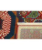 Gulshan 4'0'' X 5'10'' Power-Loomed Wool-Bamboo Silk Rug 4'0'' x 5'10'' (120 X 175) / Red / Blue