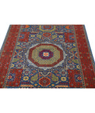 Gulshan 3'10'' X 6'0'' Power-Loomed Wool-Bamboo Silk Rug 3'10'' x 6'0'' (115 X 180) / Blue / Red